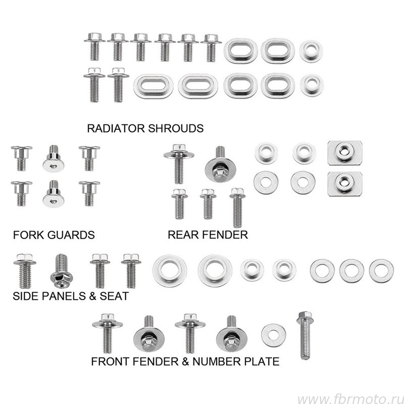 ������ �������� BikeForce Bolt Plastic Kit YZ250/450F 14